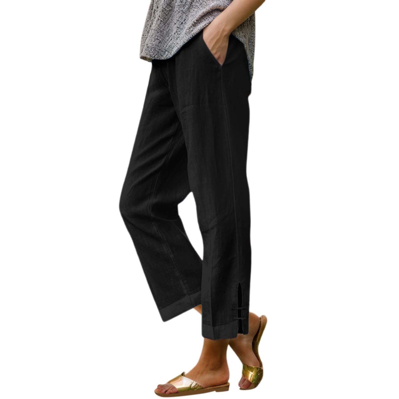 Pantalones casuales de pierna recta para mujer: cómodos pantalones para el día a día, las vacaciones y el senderismo